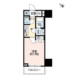 プレール・ドゥーク王子【5階】の間取り