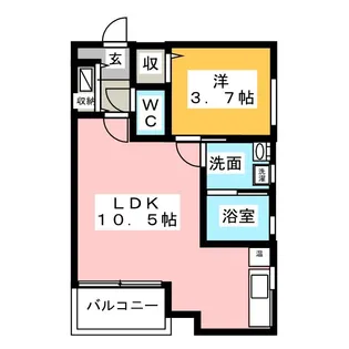 サザンビル【4階】の間取り