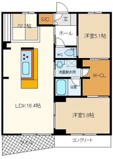 ブリーズ・ド・メール【1階】の間取り