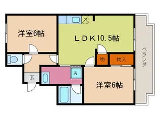 第2松儀ハイツ【3階】の間取り