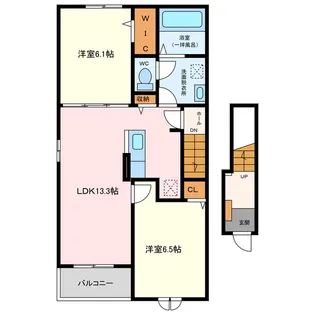 カーサ アリエル【2階】の間取り