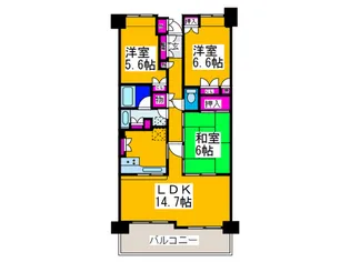 パークシティ泉ヶ丘【3階】の間取り