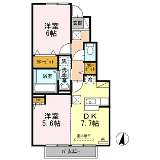 山口県防府市大字植松【アパート】の間取り