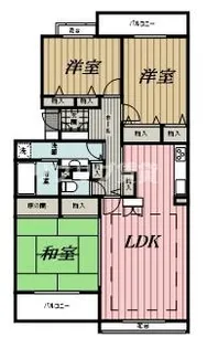 青葉の森公園通り9号棟【3階】の間取り