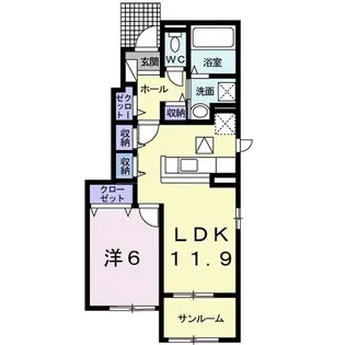 グランメゾン II【1階】の間取り