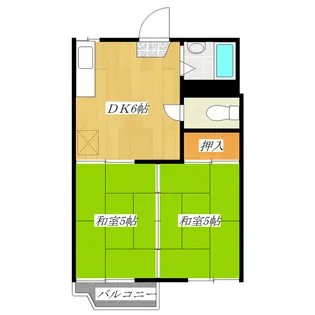 コーポサンリヨン【1階】の間取り