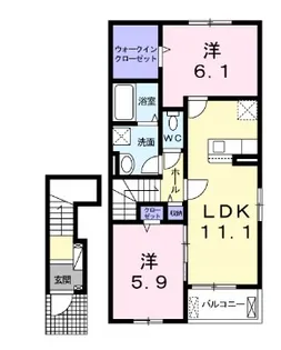 香川県善通寺市上吉田町【アパート】の間取り