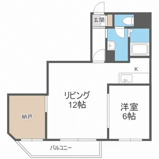 カーム北18条【2階】の間取り