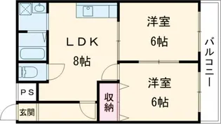 レオハイム高塚【5階】の間取り