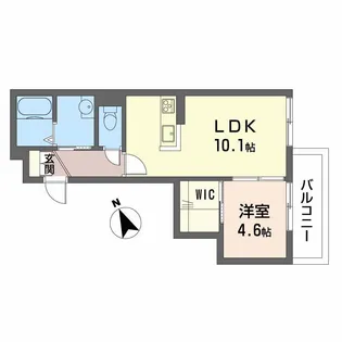 Reine若宮町【3階】の間取り