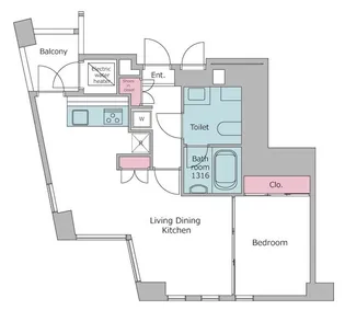 東京都港区赤坂9【マンション】の間取り