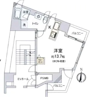 ゼクシア吉祥寺御殿山【10階】の間取り