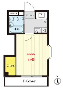 神奈川県横浜市神奈川区白楽【マンション】の間取り