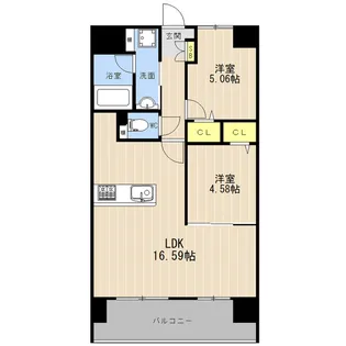 LIBTH菊陽II【7階】の間取り