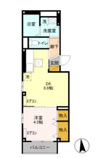 グランドソレイユ青葉台【1階】の間取り