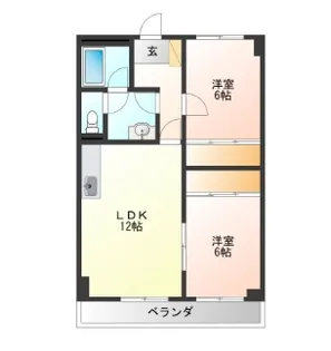 シャルムレジデンス御幸ヶ原【5階】の間取り