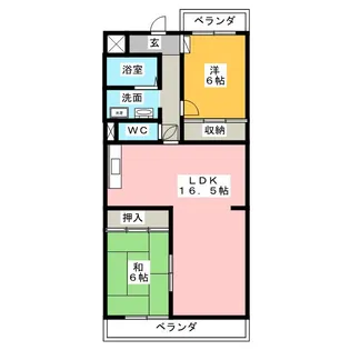 ピュア五反田【2階】の間取り