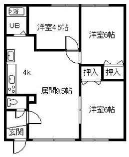 クリーンハイツ白雲【1階】の間取り
