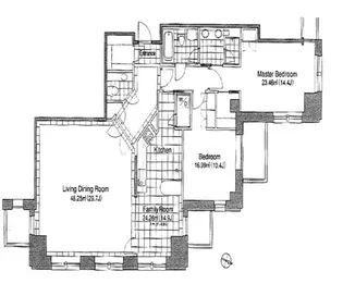 青山第一マンションズ【13階】の間取り