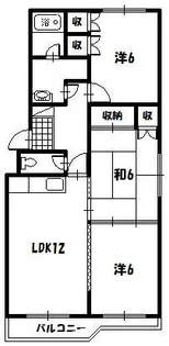 すみのい第2コーポ【4階】の間取り