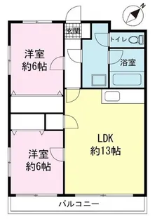 メゾンデンベイα【3階】の間取り