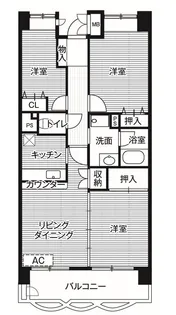ビレッジハウス東松山タワー2号棟【6階】の間取り