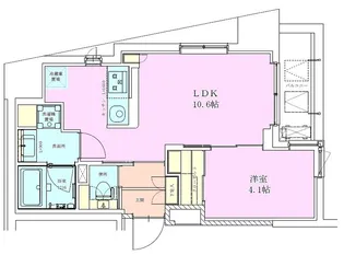 恵比寿レジデンス参番館【5階】の間取り