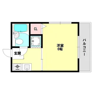 シティハイムシングルII【2階】の間取り