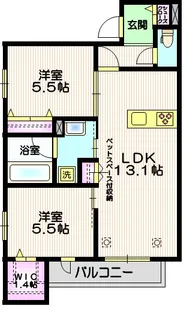 ミレ・ヴェルデ【2階】の間取り