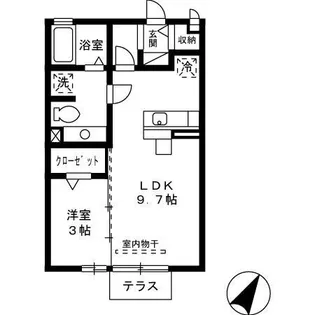 グリュックシャン【1階】の間取り