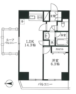 PREMIUM CUBE大岡山【8階】の間取り