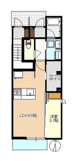 グラシア城ヶ丘A棟【1階】の間取り