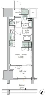 ONE ROOF RESIDENCE TAMACHI【9階】の間取り