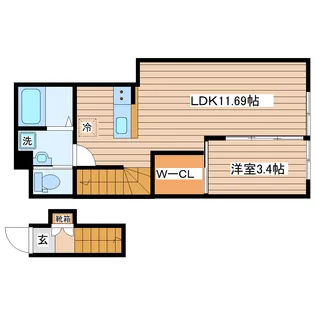 グランヴィラ八本松【2階】の間取り