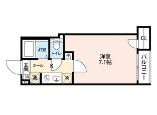 グランクオール五反野【1階】の間取り