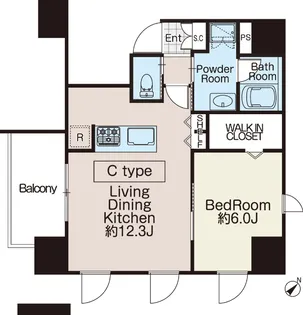 HATAGAYA125【6階】の間取り