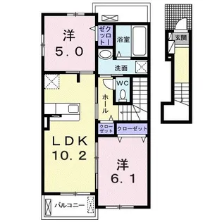 SUNLIT KEI【2階】の間取り