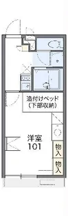 レオパレス蓬莱館【2階】の間取り