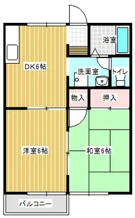 グリーンハイツ【2階】の間取り