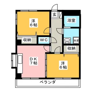 幸南マンションIII【3階】の間取り