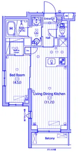ガーラ・ステーション川崎久地【4階】の間取り