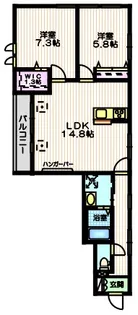 クエストコート【2階】の間取り