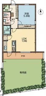 テラコッタI【1階】の間取り