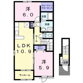 ラウレア II【2階】の間取り