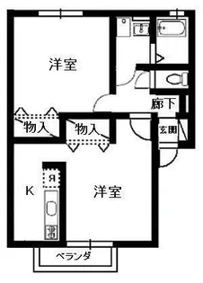 カサブランカ【2階】の間取り