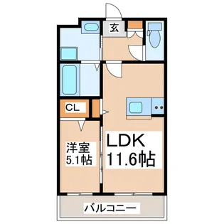 リシャール原水【2階】の間取り