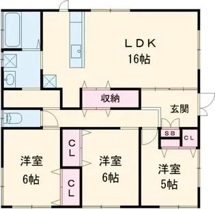パークハウス【1階】の間取り