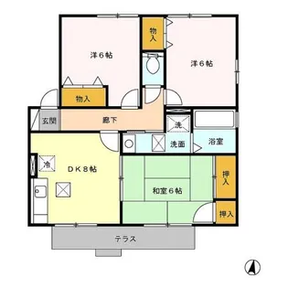 エスポワール A棟【1階】の間取り