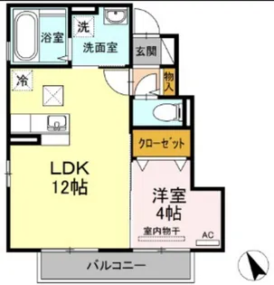 カーサ ソレイユ【1階】の間取り
