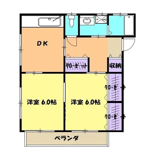 コーポ杉本【2階】の間取り